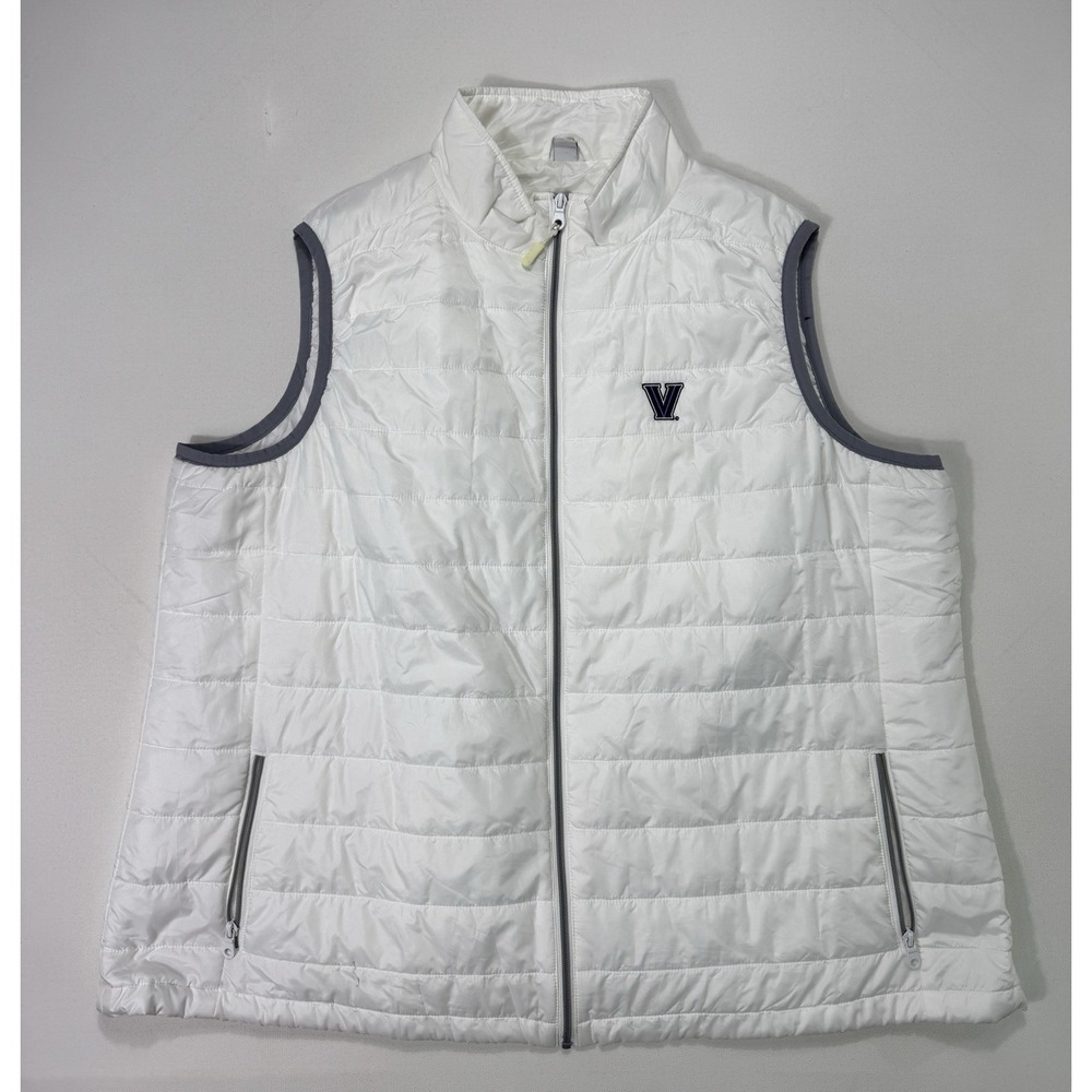 Vantage Villanova University Wildcats Puffer Vest Women 3XL White NCAA Football